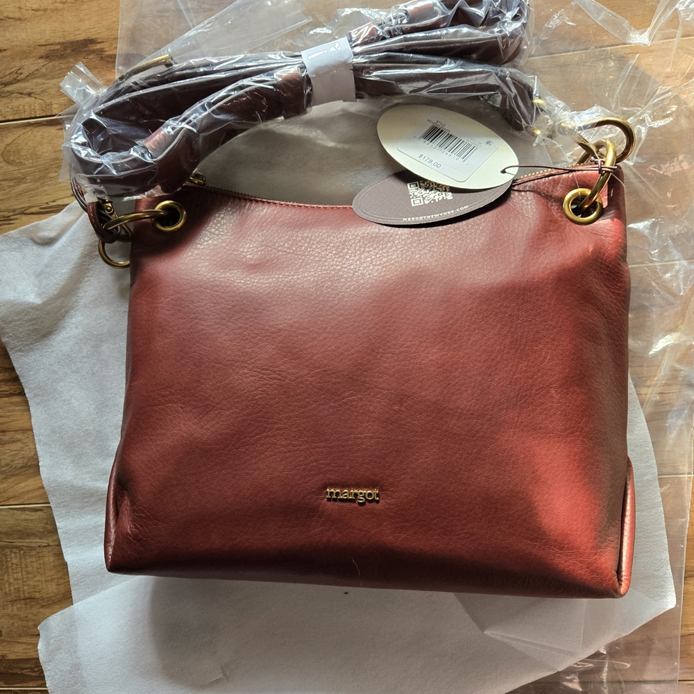 Margot Leather Camile Crossbody Bag In Whiskey - Picture 6 of 11